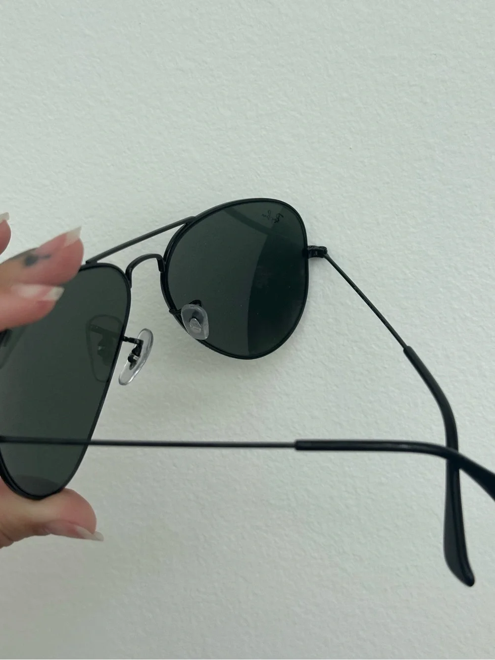 Ray Ban Unisex Aviator Sunglasses Large Metal in Total Black